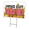 Signmission Hand Cut French Fries Yard & Stake outdoor plastic coroplast window, C-1824-DS-Hand Cut French Fries C-1824-DS-Hand Cut French Fries - alternate 1